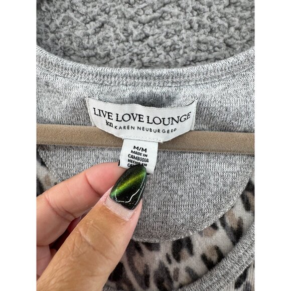 Karen Neuburger Live Love Lounge Leopard Print Tank Top Size M - Picture 4 of 5